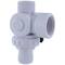 Swim Central 6.25" White HydroTools Swimming Pool & Spa Standard Left Outlet 3-Way Ball Valve